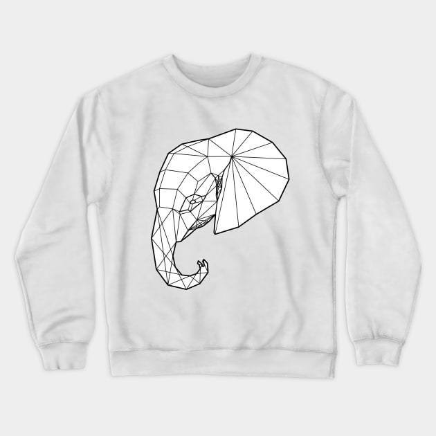 Elephant wireframe Crewneck Sweatshirt by stickerhino